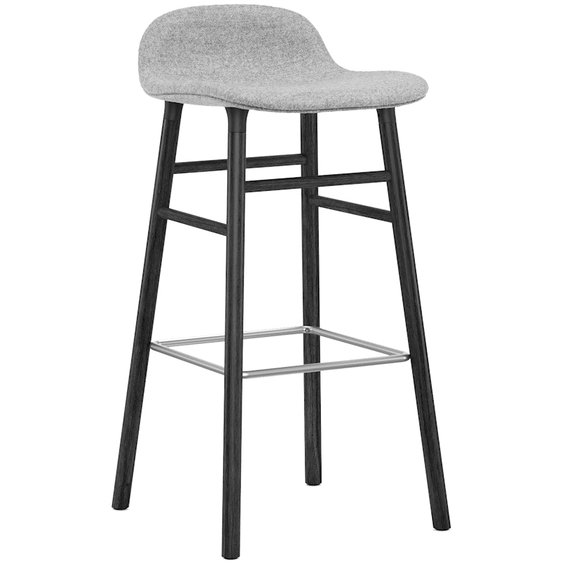 Form Bar Stool 75 cm, Grey / Black Oak