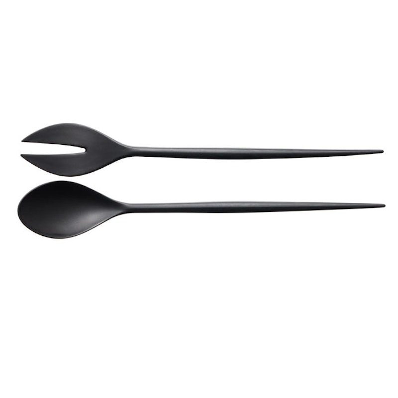 Krenit Salad Cutlery Black