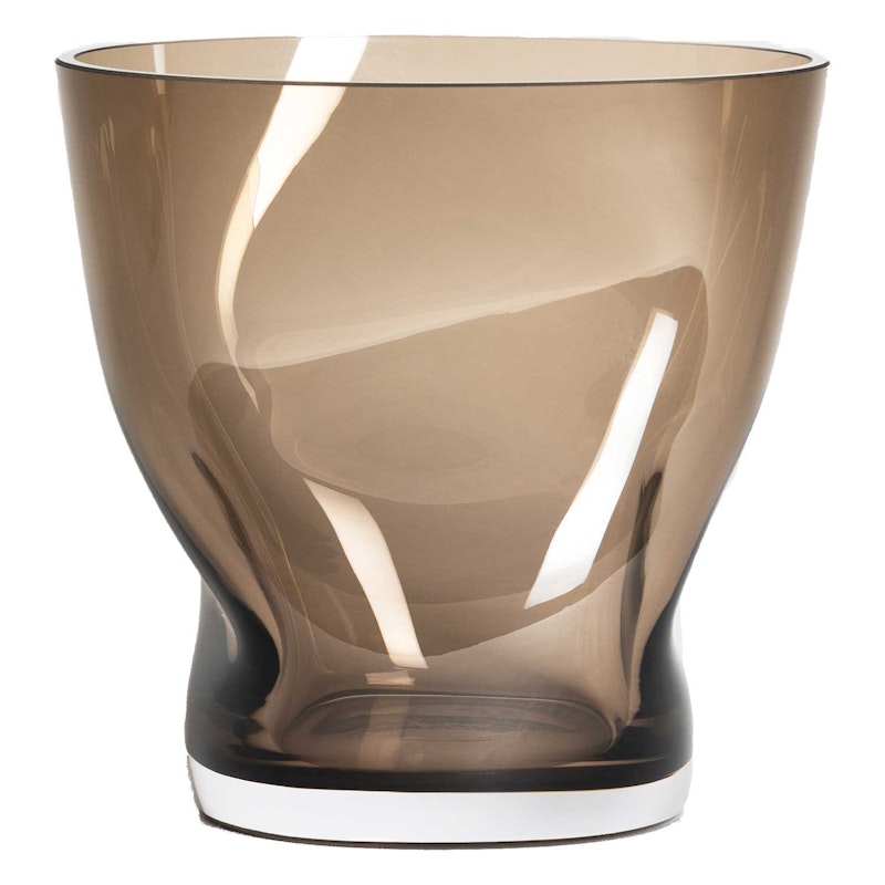 Squeeze Tulip Vase 18 cm, Smokey Brown