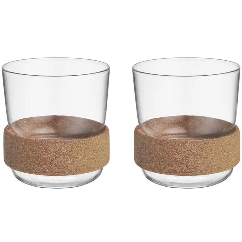 Viva Glass Cup 30 cl With Cork Ring 2-pack
