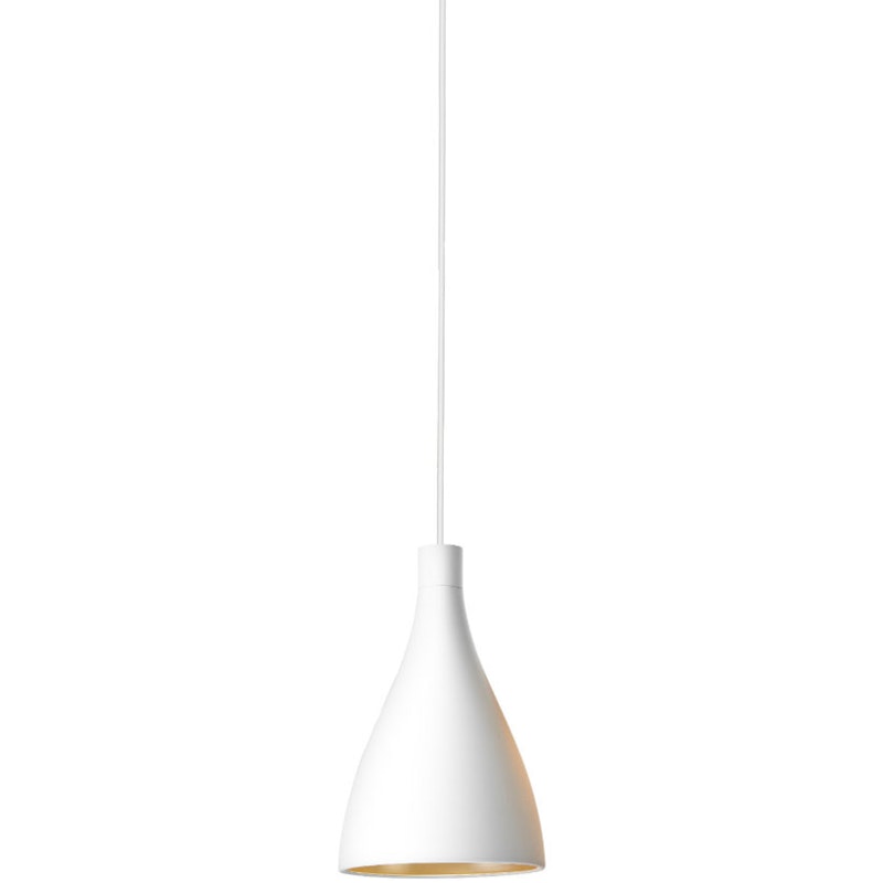 Swell Pendant 20 cm, White / Brass