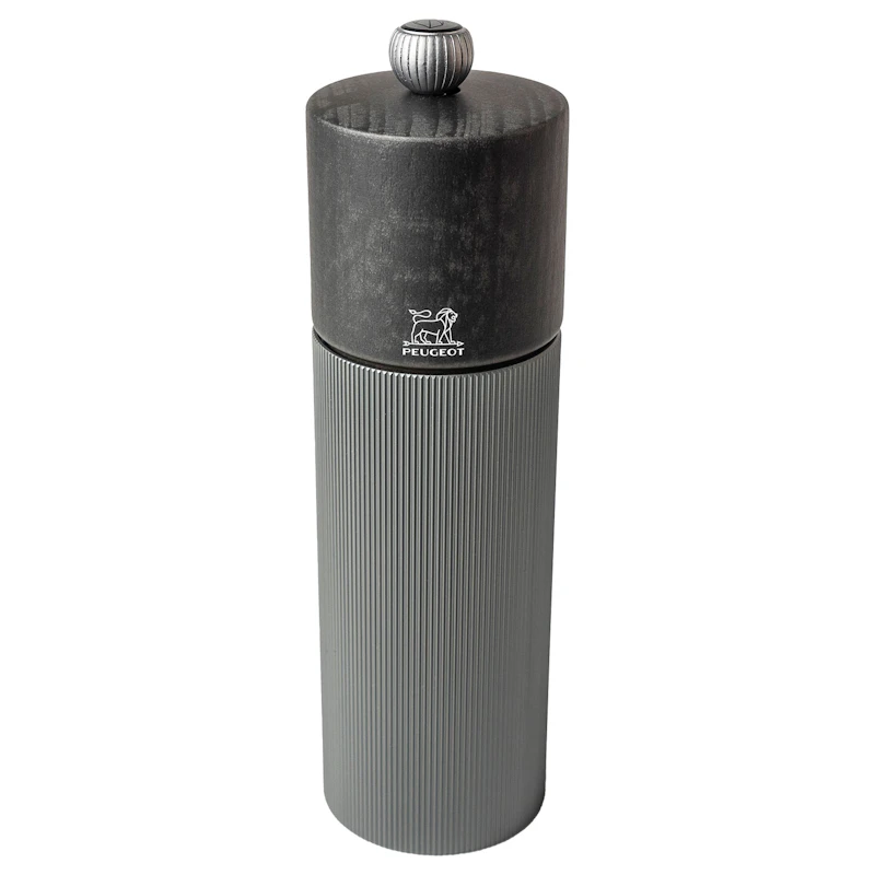 Line Pepper Mill Aluminium/Wood 18 cm Grey from Peugeot | RoyalDesign