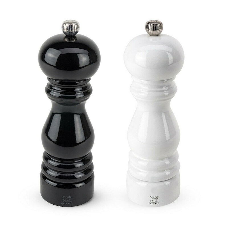 Paris Duo Salt & Pepper Mill Black/White, 18 cm