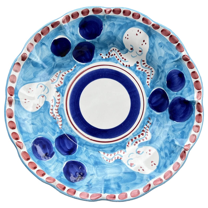 Amalfi Deep Plate 23 cm, Turquoise