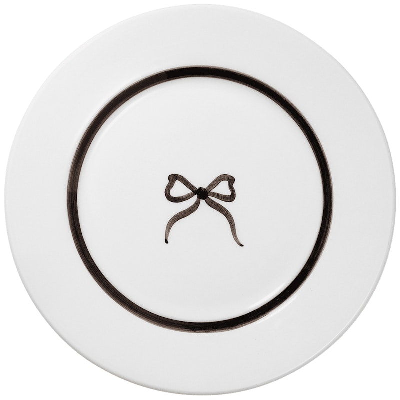 Bow Side Plate 22 cm, Black