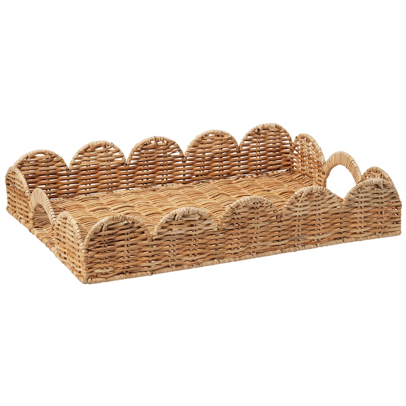 Scallop Tray Natural, 30x40 cm