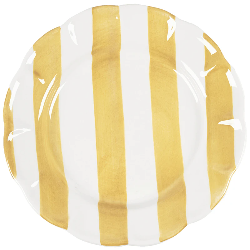 Stripe Plate 28 cm, Yellow