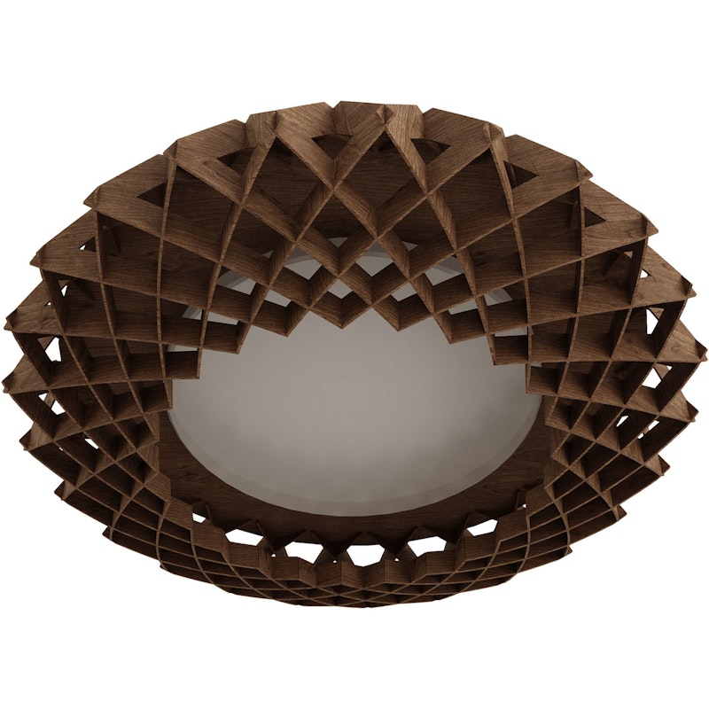 Pilke Signature 45 Flush Ceiling Light, Brown