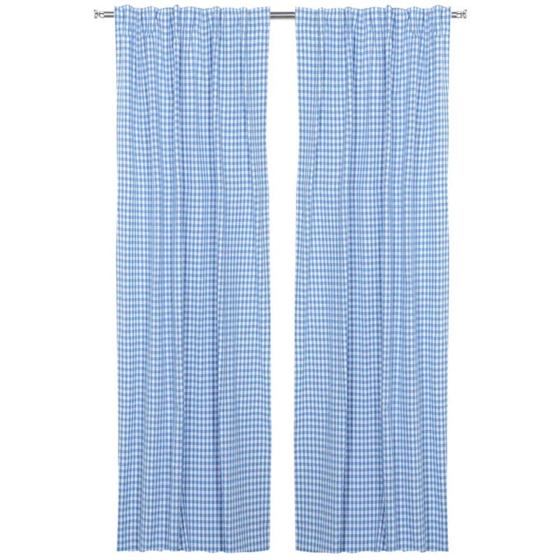 Curtain length 2 pack Bella 120x250cm light blue/white recycling multiband