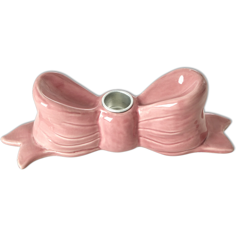 Bow Candle Holder Pink