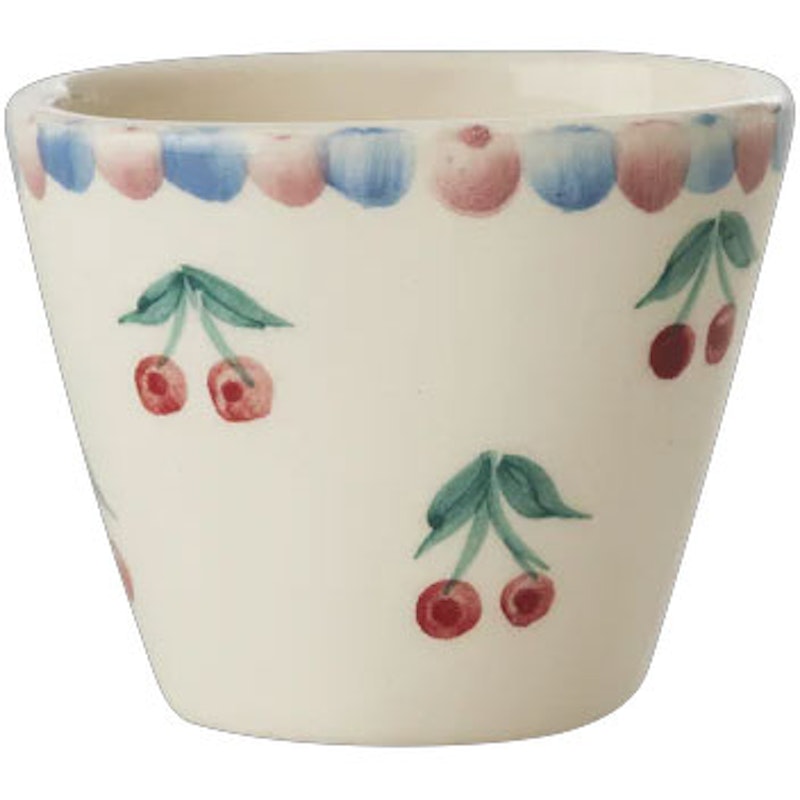 Espresso Cup Ceramic Oval 7 cl, Cherries