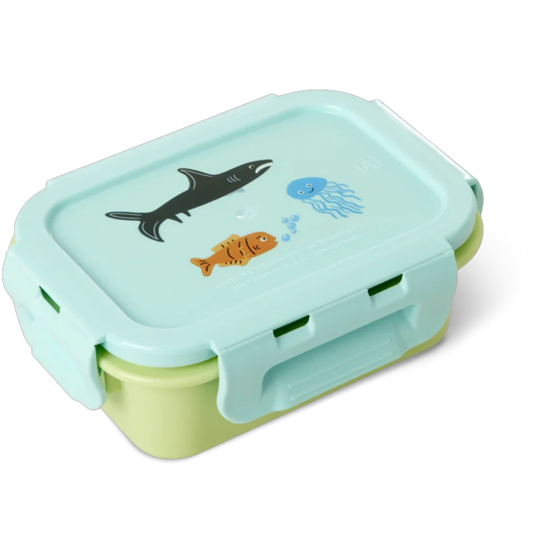 Lunch Box With Airtight Lid, Mint Wildlife