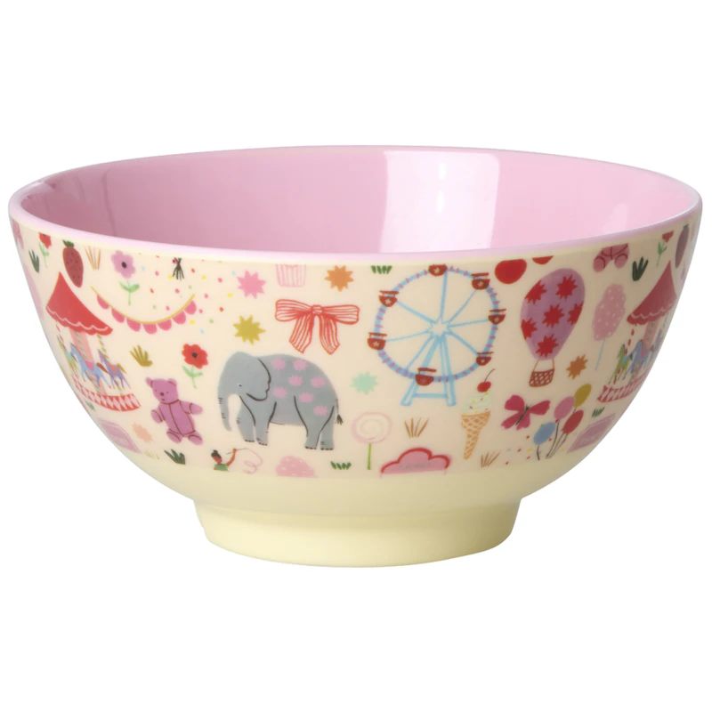 Melamine Bowl 70 cl, Pink Fun Fair