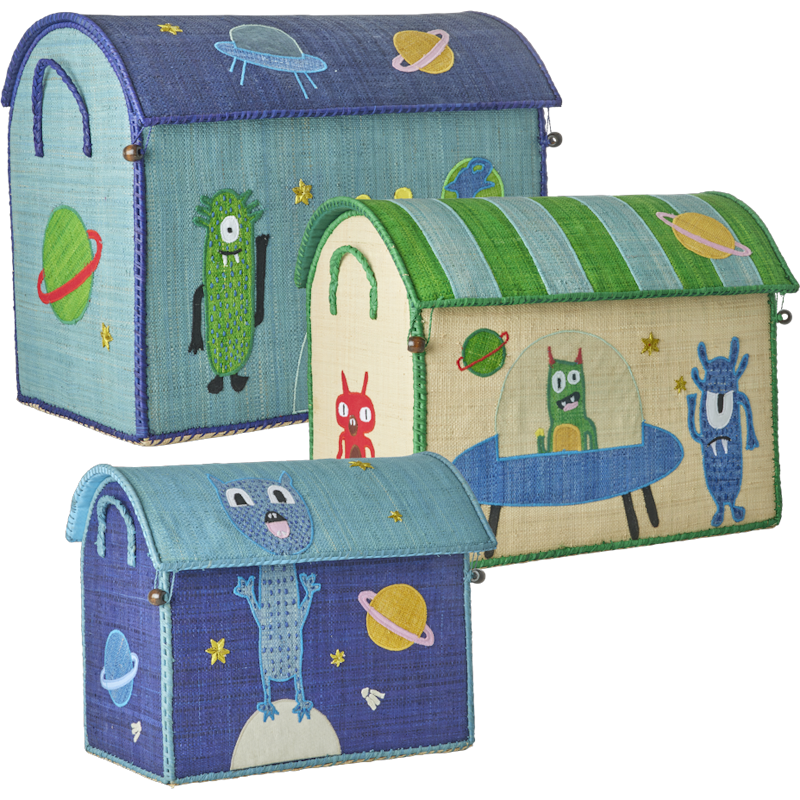 Raffia Toy Storage 3-pack, Monsters
