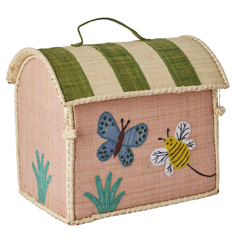 Storage Box, Soft Pink/Butterfly