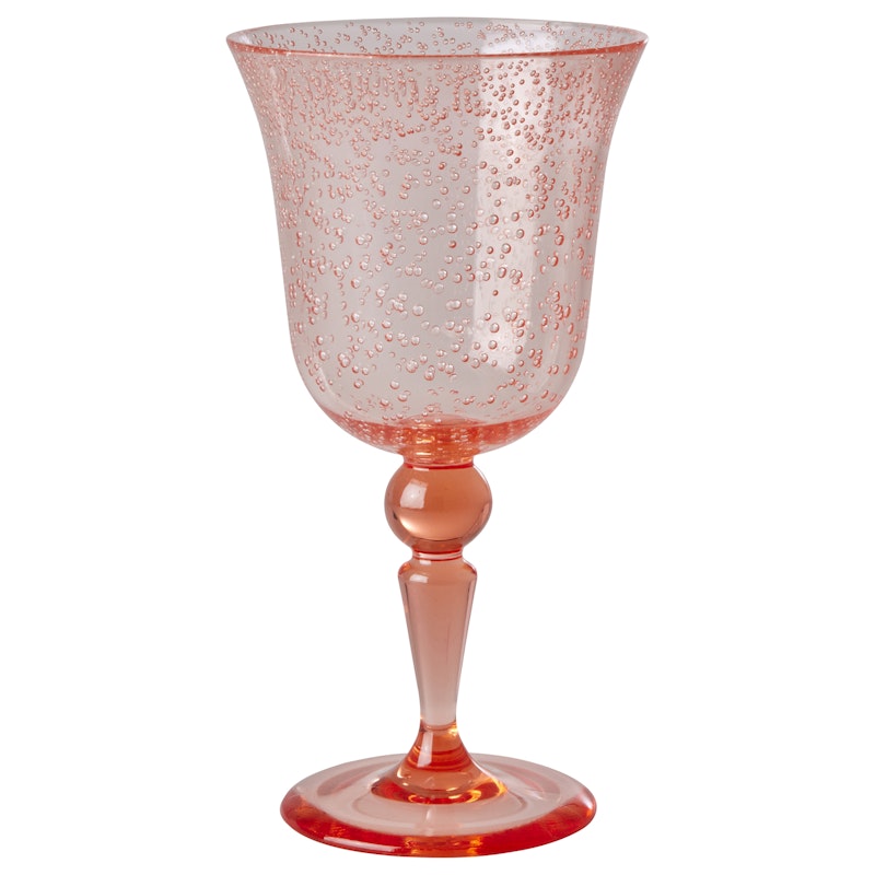 Wine Glass, Bubble Peach