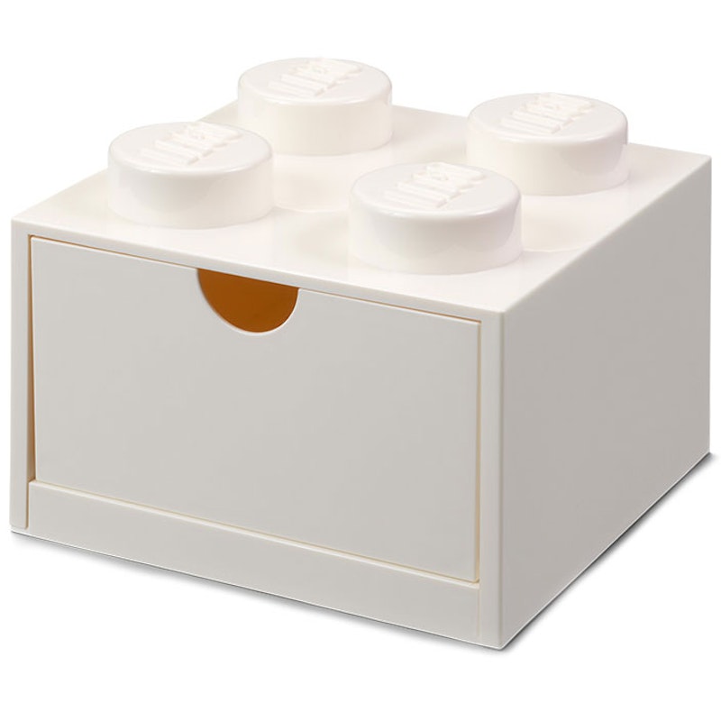 LEGO® Storage With Drawer 4 Knobs, White