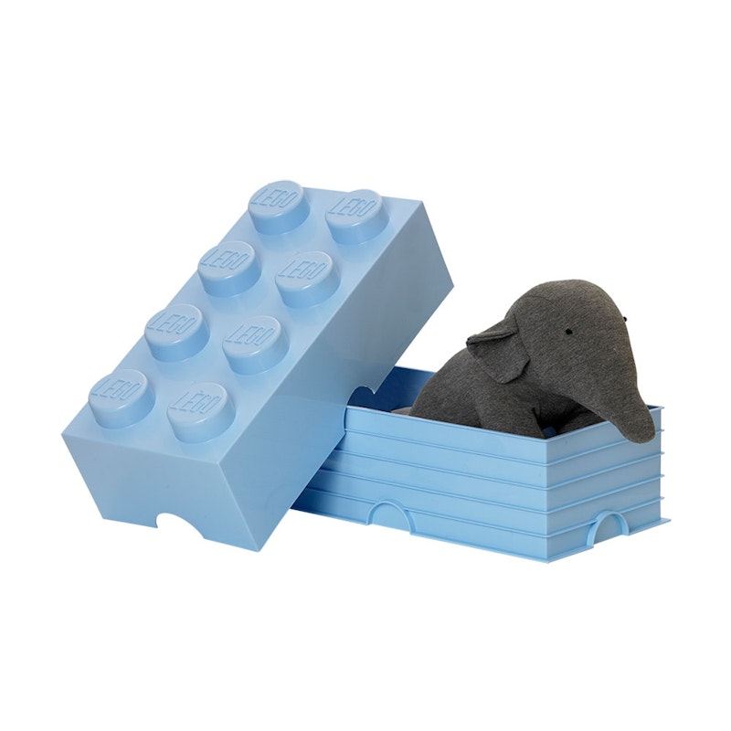 LEGO® Storage Box 8 Knobs, Light Royal Blue | RoyalDesign