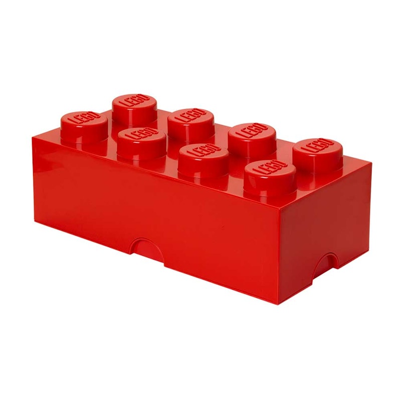 LEGO® Storage Box 8 Knobs, Bright Red