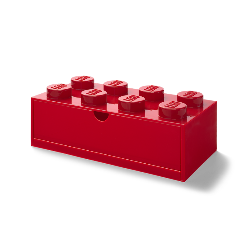 LEGO® Storage With Drawer 8 Knobs Small, Red