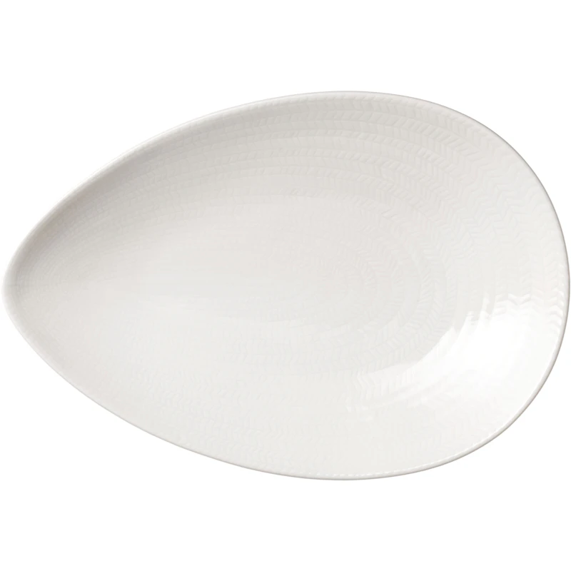 Blå Eld serving platter 20x29cm white