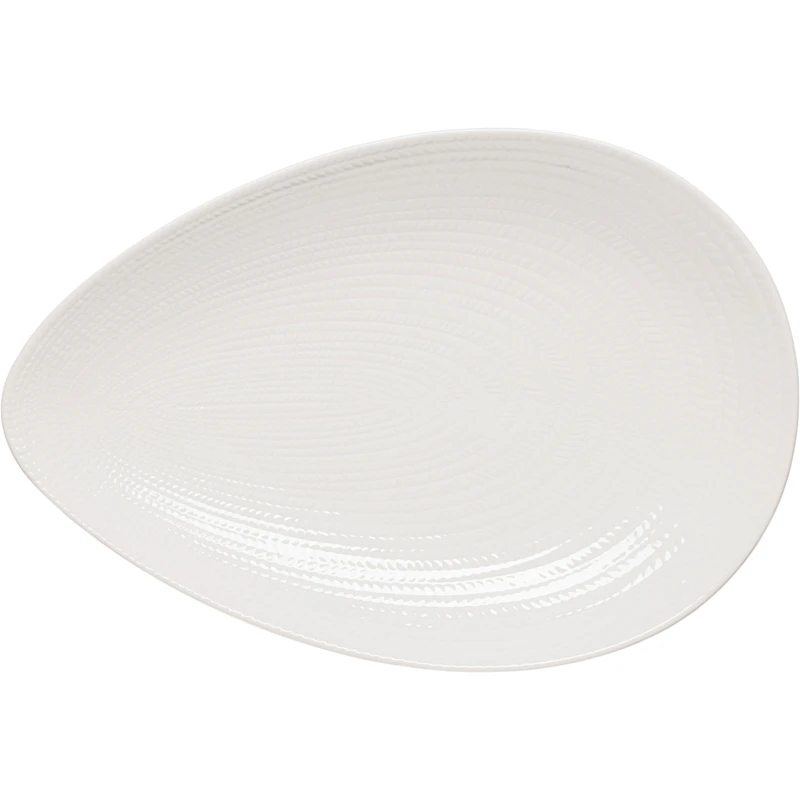 Blå Eld serving platter 24x35cm white