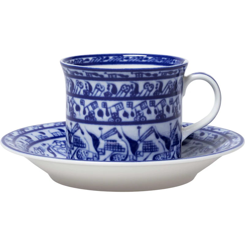 Cobolti Coffee Cup With Saucer, Blue