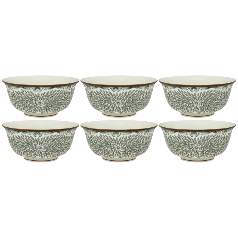 Ostindia Floris Bowl 50 cl 6-pack, Green