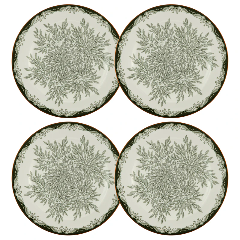 Ostindia Floris Plate 27 cm 4-pack, Green