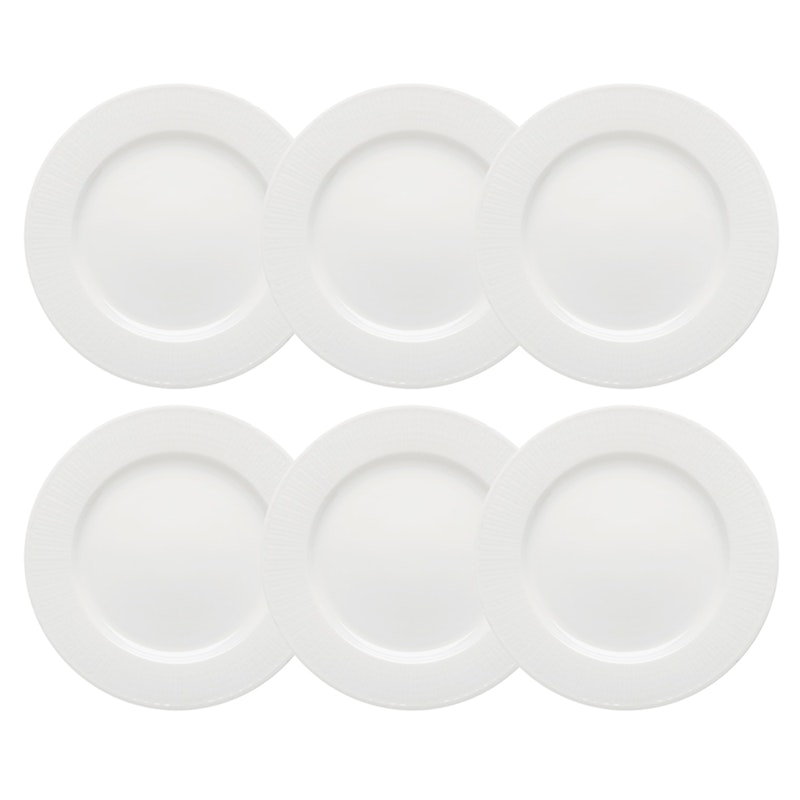 Swedish Grace Plate 27 cm 6 Pcs, Snow (White)