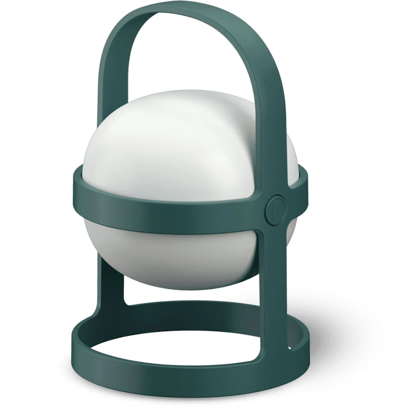 Soft Spot Solar Circular Lamp Portable 18,5 cm, Forest Green