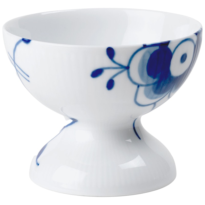 Blue Fluted Mega Bowl With Foot, 19 cl