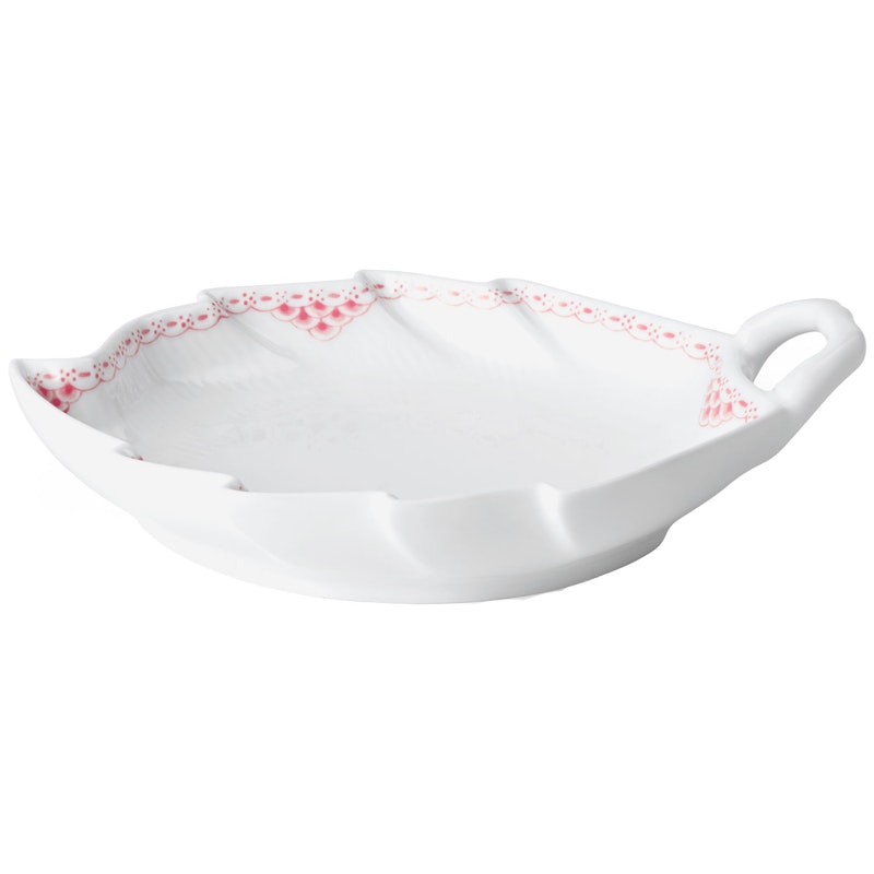 Coral Lace Leaf Shaped Dish, 23 cm