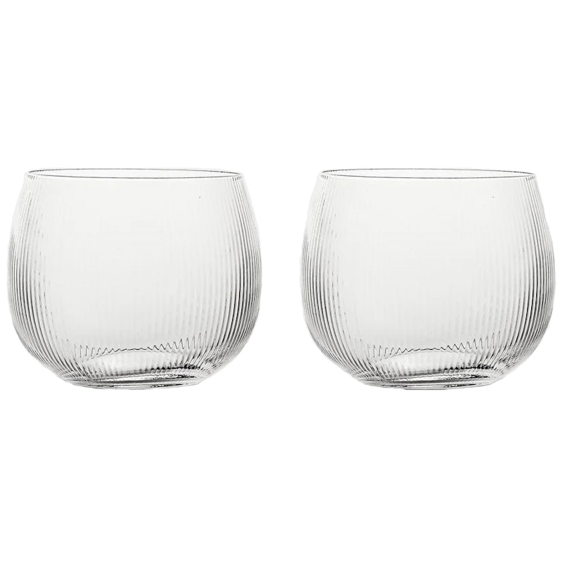 Blanka Drinking Glass Fluted 50 cl 2-pack, Clear