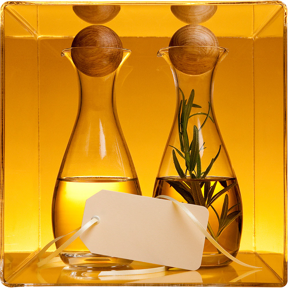 Sagaform Oval Oak Oil/Vinegar Bottle - Thumbnail 2