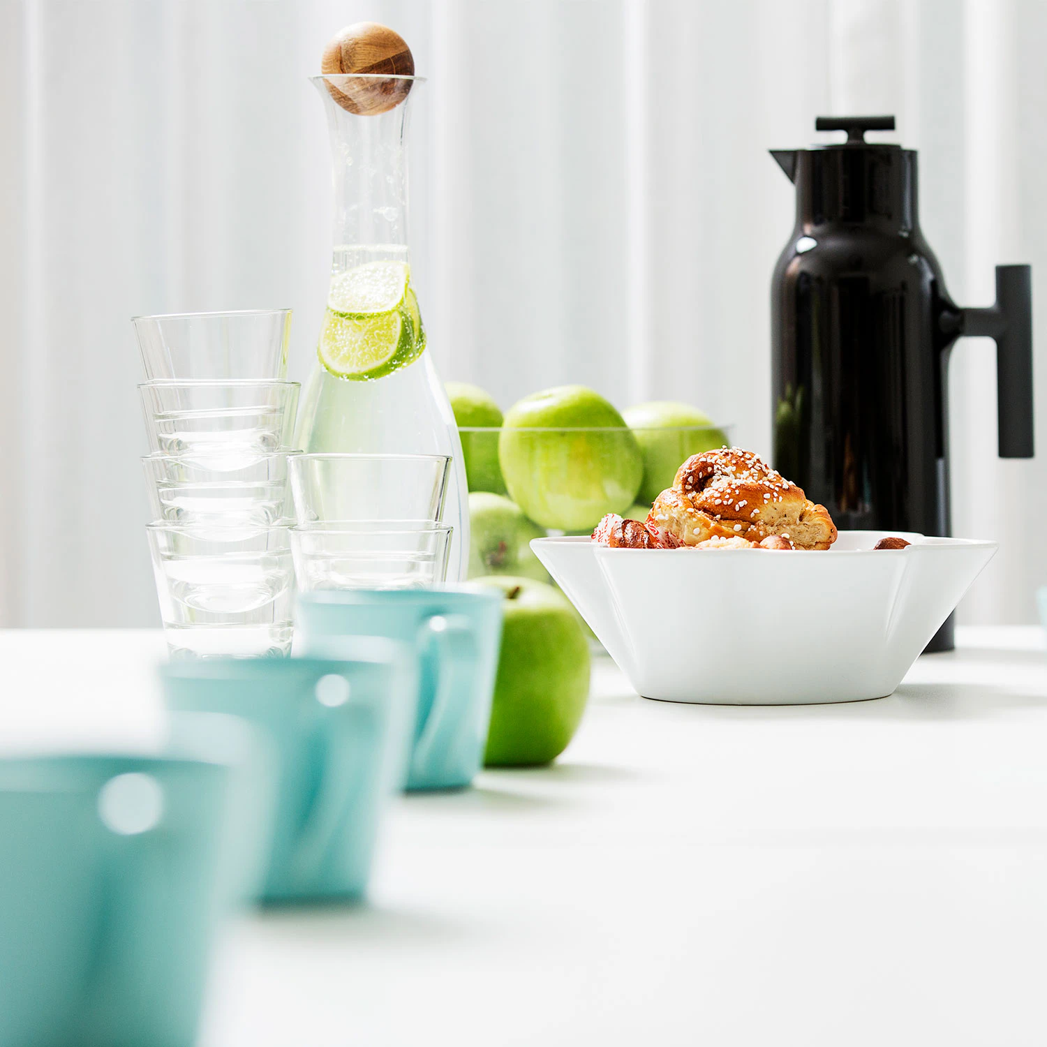 Oval Oak 33.8oz. Glass Beverage Dispenser - Thumbnail 3