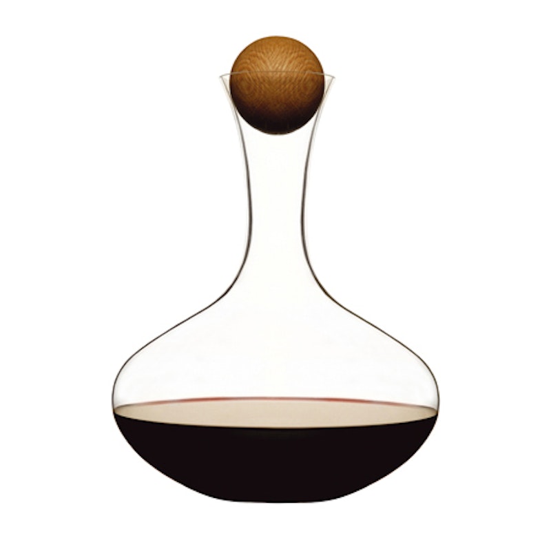 Oval Oak Wine carafe with oak stopper