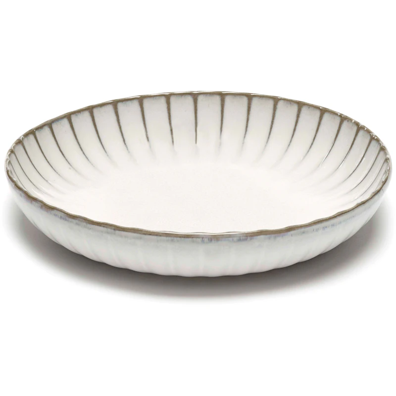 Inku Deep Plate Large, White