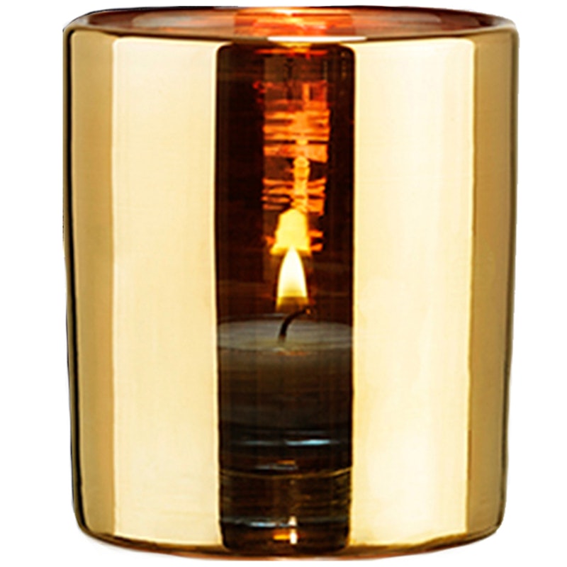 Hurricane Candle Holder 9 cm, Gold