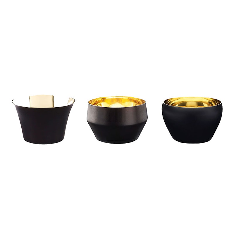 Kin Candle Holders 3-pack, Black