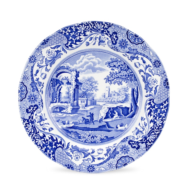 Blue Italian Plate, 27 cm