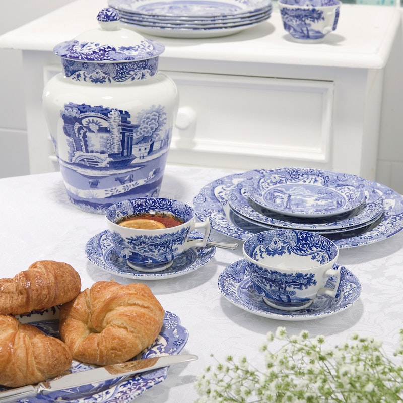 Blue italian spode dishes best sale