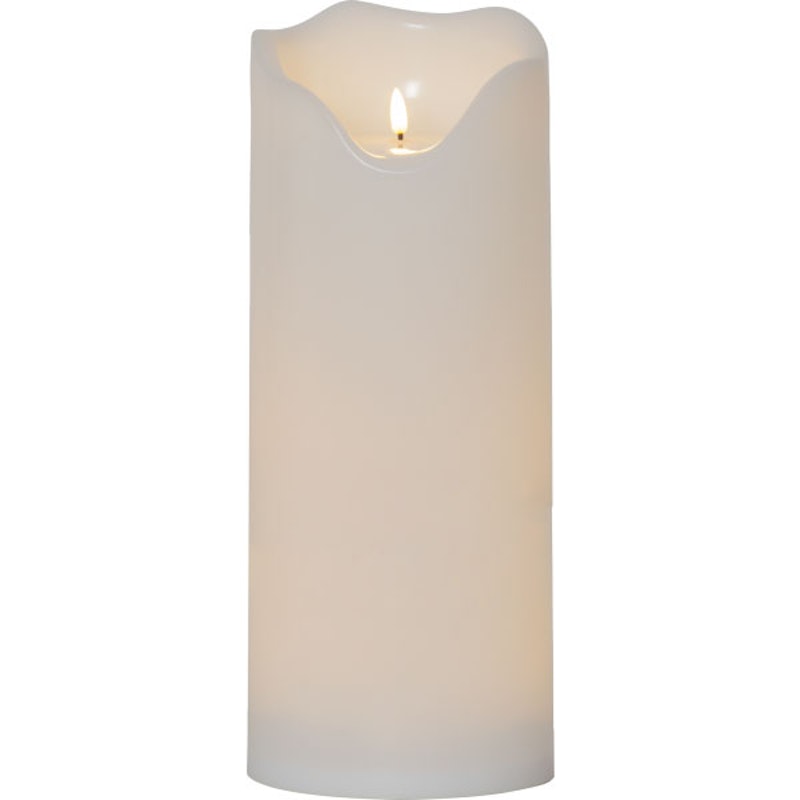 Flamme Grand Pillar Candle LED White, 400 mm