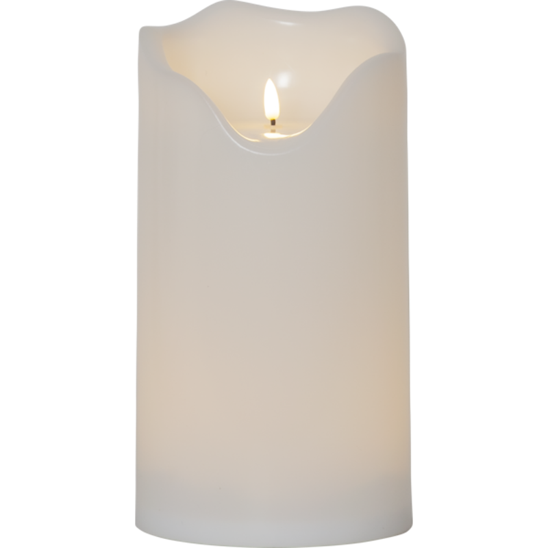 Flamme Grand Pillar Candle LED White, 300 mm