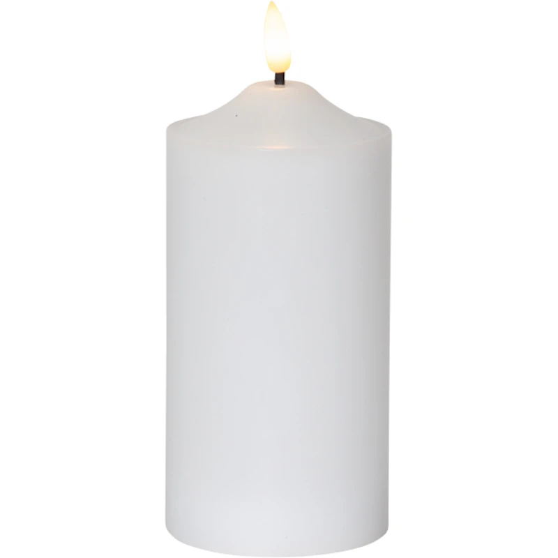 Flamme LED Pillar Candle White, 17 cm