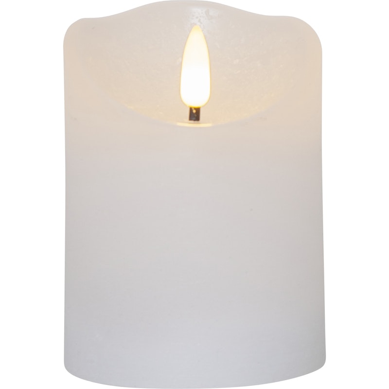 Flamme Rustic LED Pillar Candle White, 10 cm