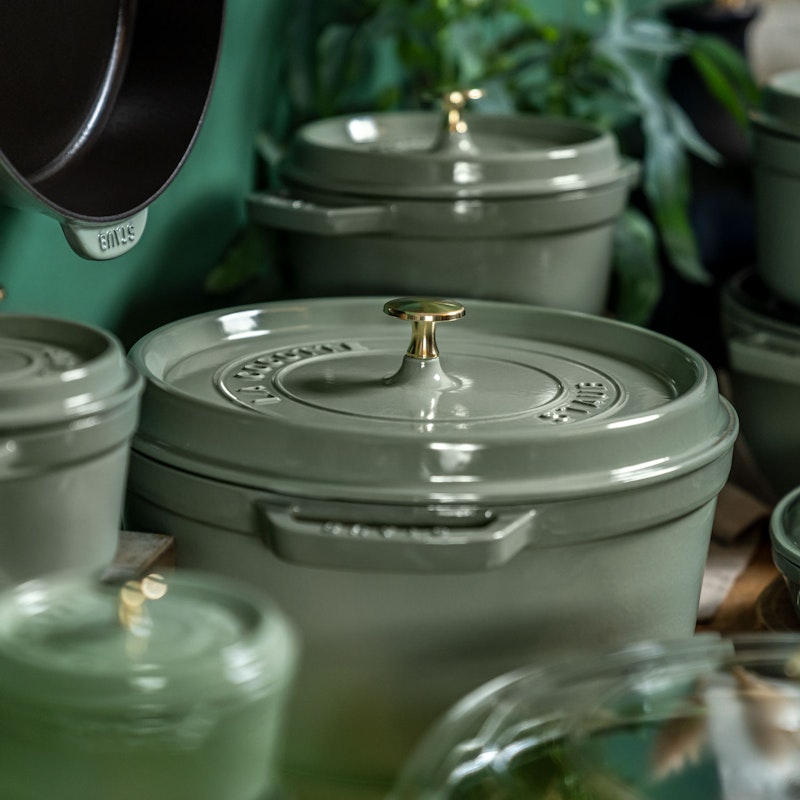STAUB LA COCOTTE グリーン 鍋 STAUB LA COCOTTE グリーン 鍋 ココット バジルグリーン| 鋳物ホーロー
