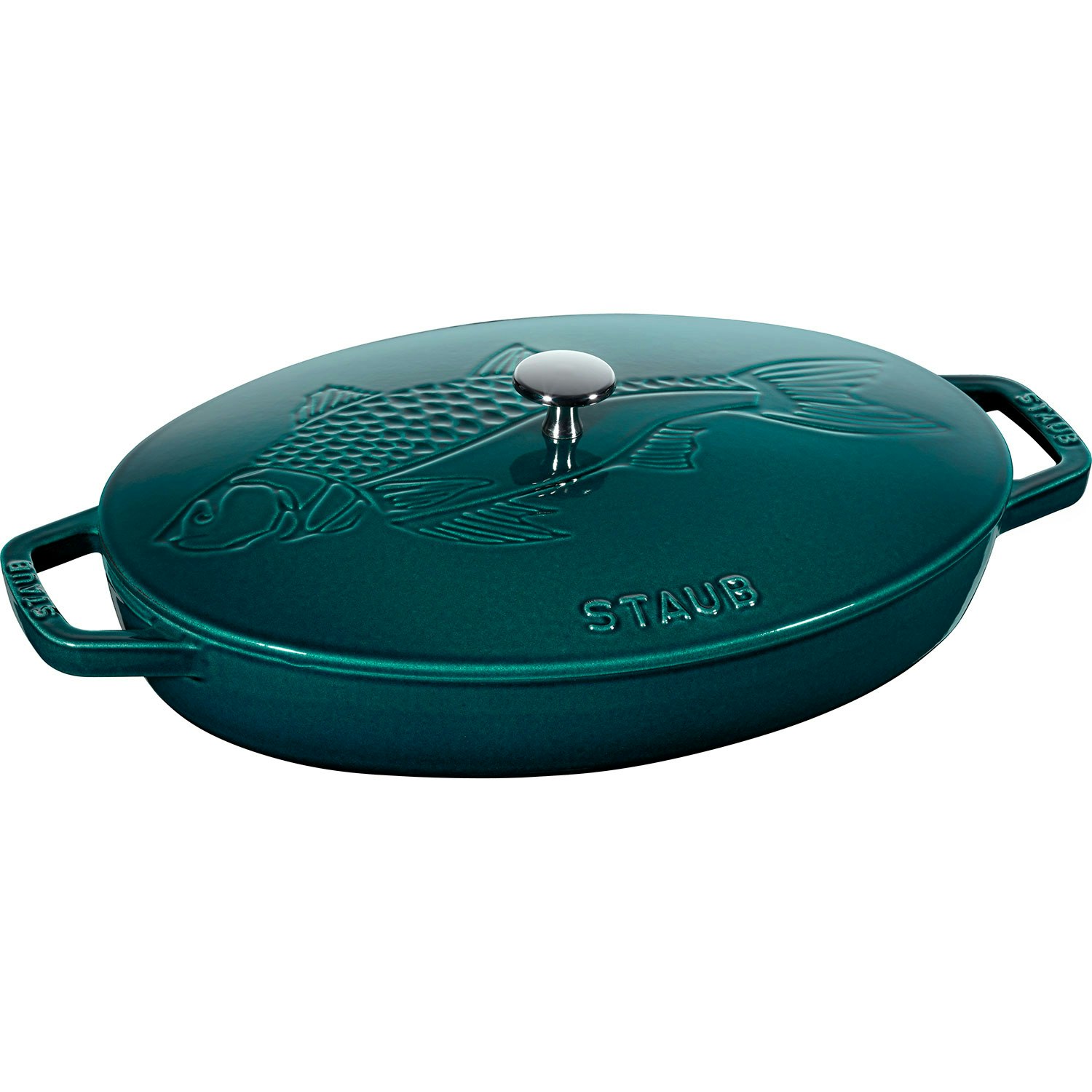 staub 　ラメール　10cm新品 ストウブ＞大人気カラー「ラ・メール」がブラス（真鍮）ノブになって 3