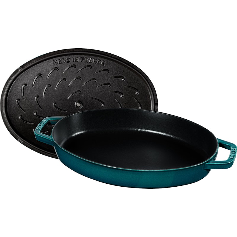 La Mer Casserole 33 cm Petrol Blue from Staub | RoyalDesign