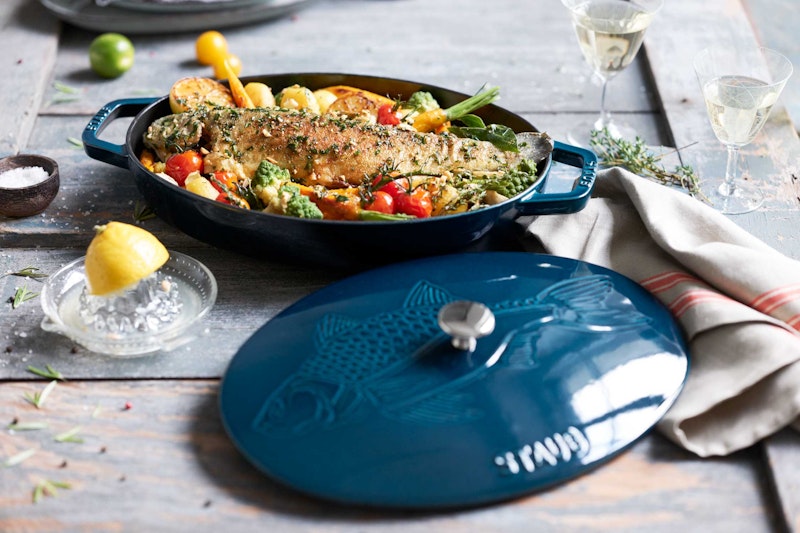 La Mer Casserole 33 cm Petrol Blue from Staub | RoyalDesign